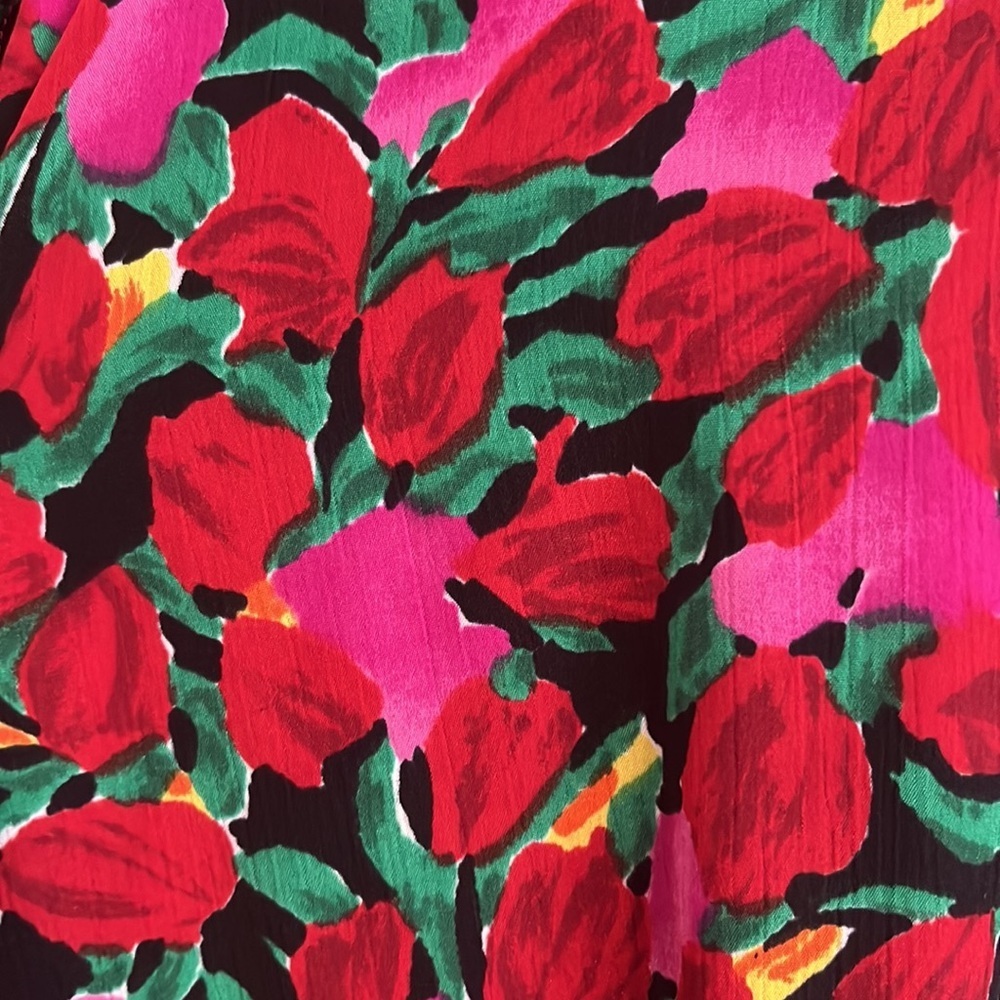 Victoria’s Secret Gold Label Bathrobe Dressing‎ Gown Tulip Floral valentines 80s - Picture 2 of 8